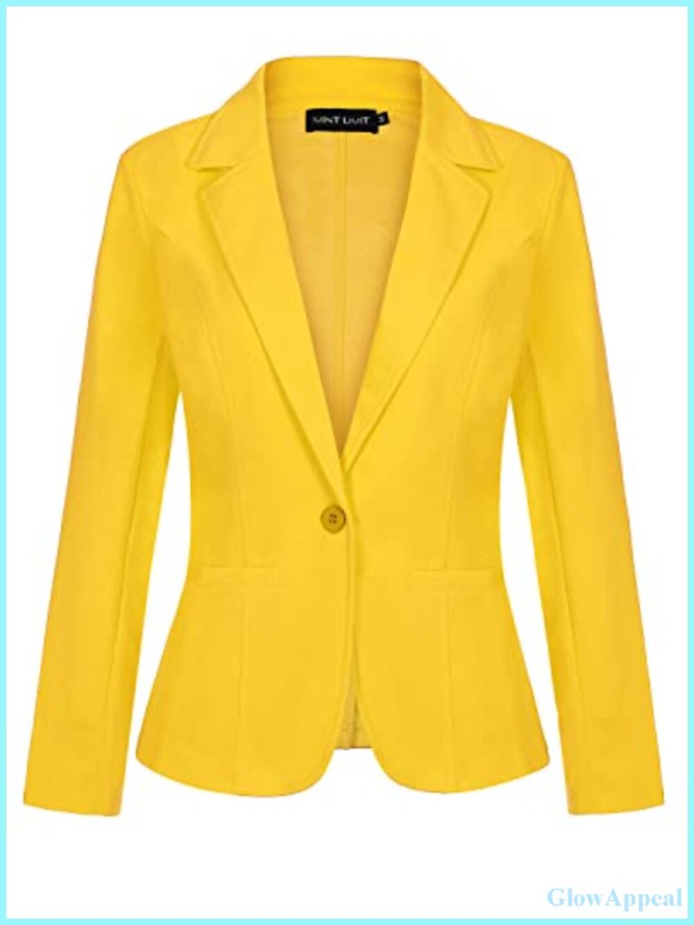 Womens Casual Blazer Notch Lapel Button Front Long Sleeve Slim Fit